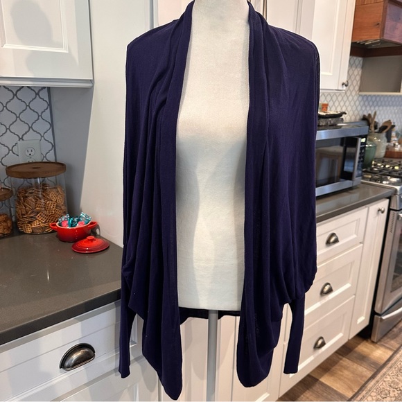 Ted Baker Sweaters - Ted Baker London Purple Dolman Sleeve Lightweight Cardigan Sweater Women 2 Open